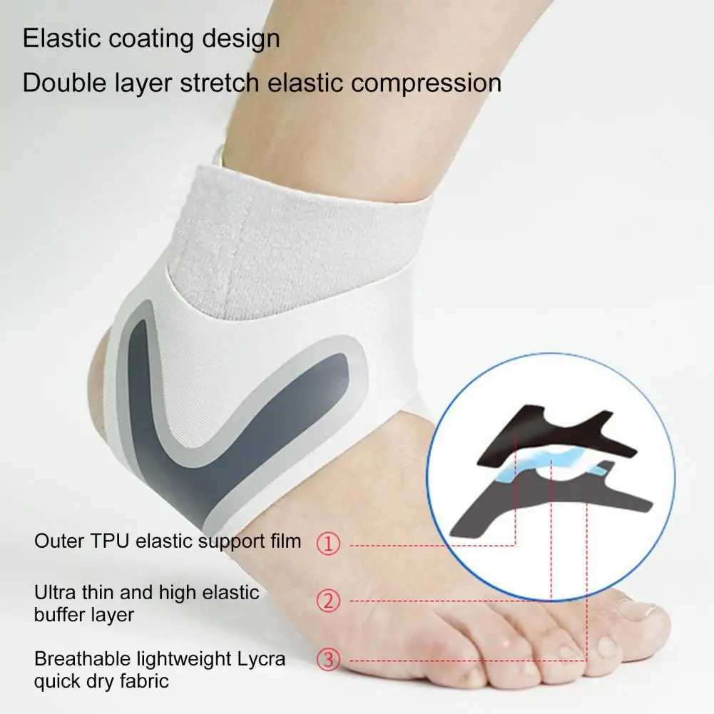1Pc Wearable Ankle Support Sweat Absorption Ankle Guard Breathable Joint Stability Protective Football Ankle Support Y240913