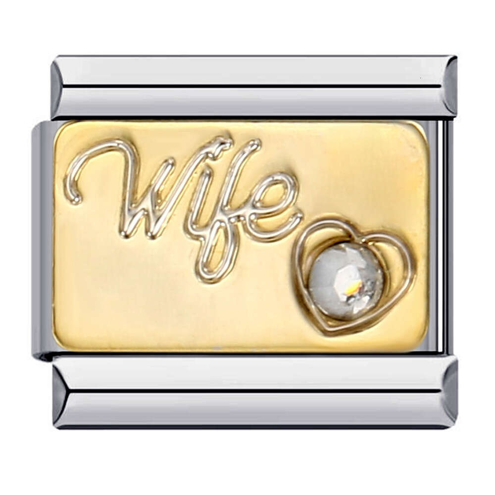 Hot Sell Love Series Titanium Steel Welding Enamel Cartoon DIY Bead Bracelet Italian Charm Links Fit 9Mm Bracelet Jewelry DIY Making Gifts