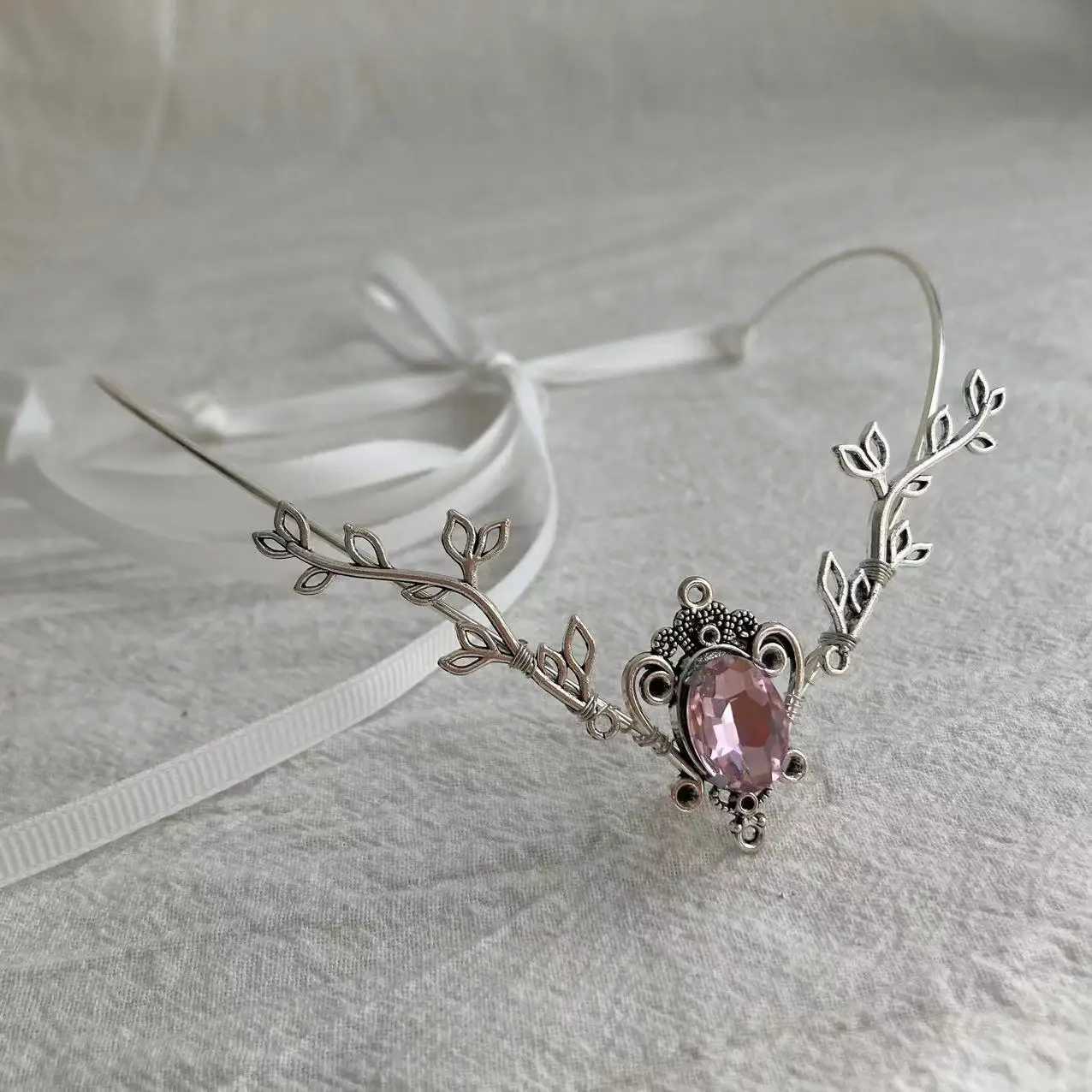 Bridal Headpiece Woodland elf tiara elven headpiece fairy crown elventiara elven crown circlet wedding crownX240913