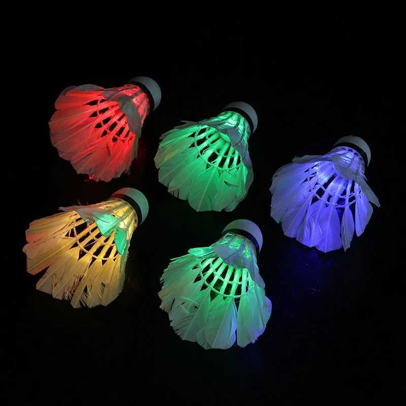 2024 1PC Lighting Badminton Dark Night Colorful LED Lighting Sport Badminton Light Spot Shuttle Cock Accessories Shuttlecock Y240912