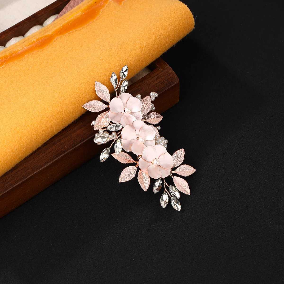 Crystal Bridal Wedding Hair Comb Pearl Bridal Hair Piece Rhinestone Hair Ornament for Women and GirlsX240913