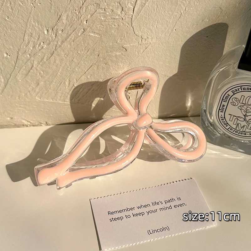AWAYTR Bow Large Hair Claw Crab Ponytail Hair Accessories for Women Acrylic Bowknot Hair Clips Hairpins Girls Barrettes HeadbandX240912