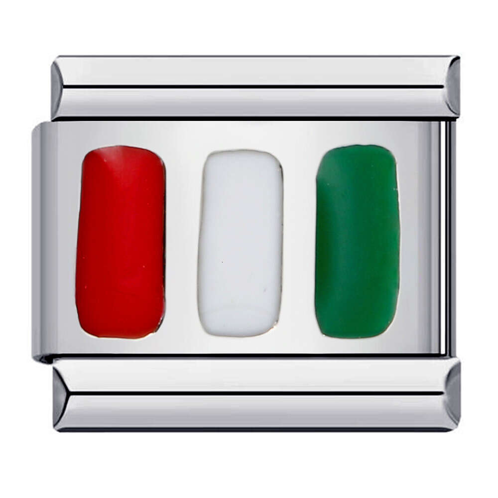 New Titanium Steel Welding Drip Oil Cartoon DIY Module Italian Charm Bracelet Fit 9mm Bracelet Jewelry DIY Making Gifts