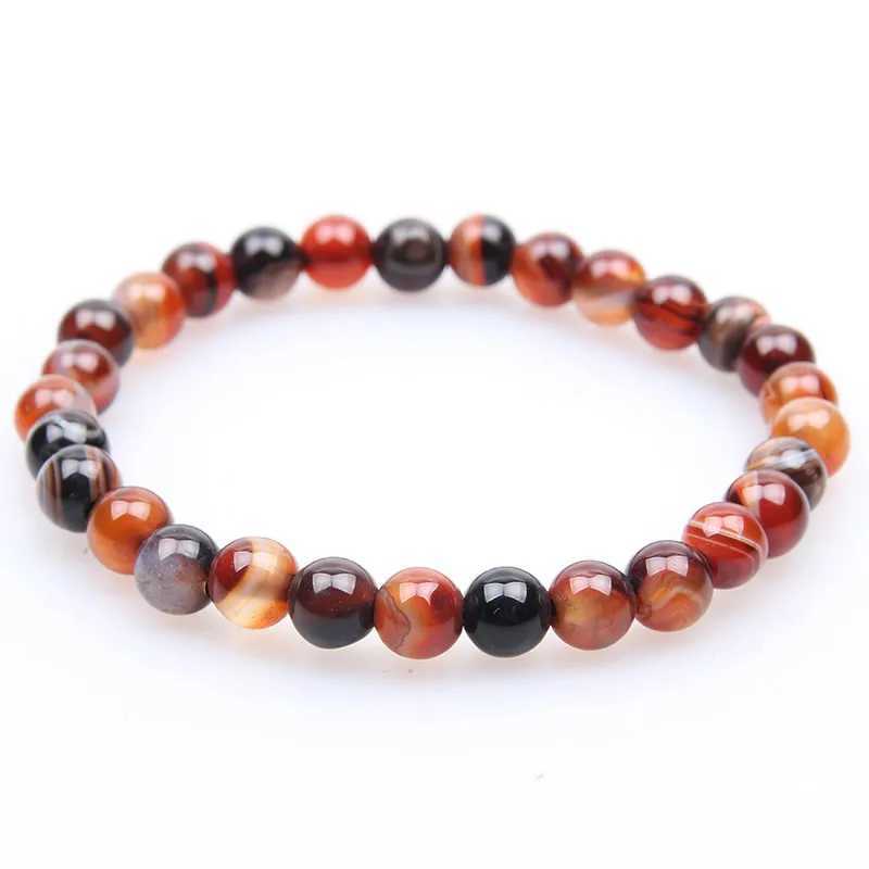 Natural stone bead dreamy striped agate charm bracelet for fashionable round lace Canelian bracelet womens yoga wristband gift W240913