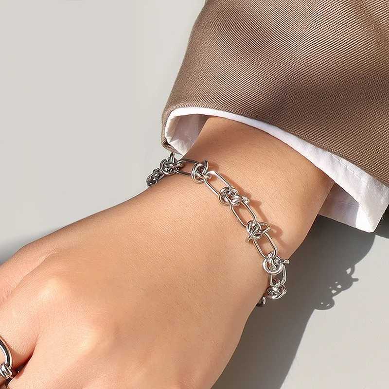 316L Stainless Steel Cuban Chain Bracelet for Men Women Figaro Vintage Metal Viking Kpop Pulseras Emo Cute Luxury Jewelry GiftX240913