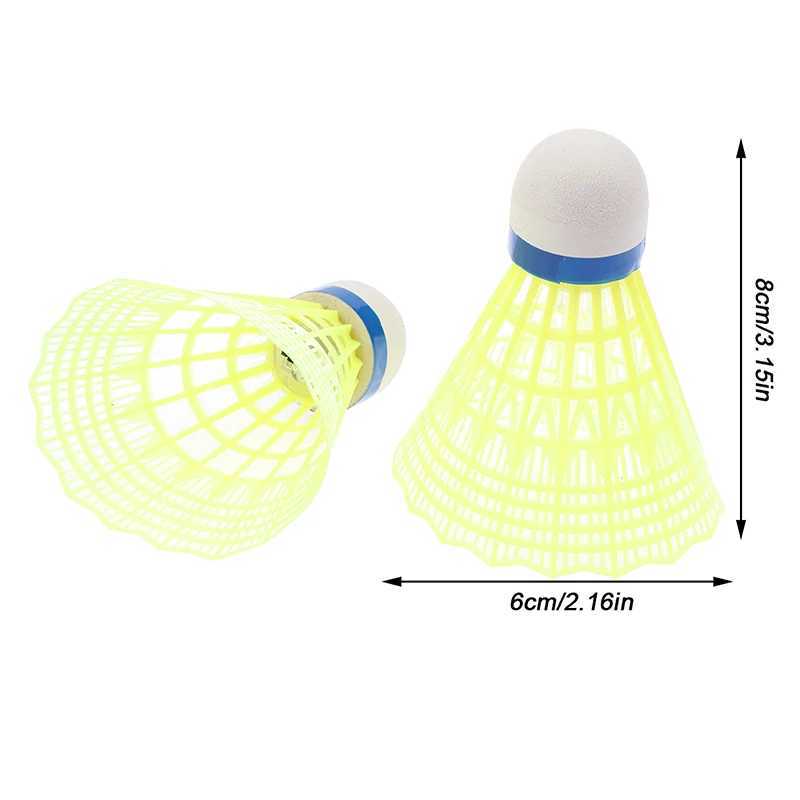 1Pcs Lighting Badminton Head LED Luminous Colorful Goose Feather Shuttlecock Outdoor Sports Entertainment Night Training Ball Y240912