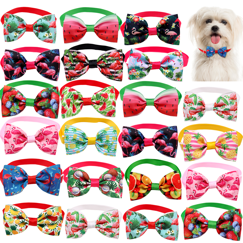 50PCS Small Dog Cat Bowtie Neckties Spring Summer Pet Dog Grooming Accessories For Dogs Pets Bow Tie Pet Products