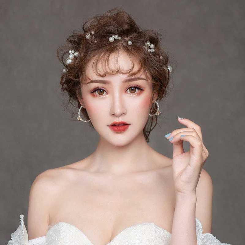 Sweet Flower Headband With Ribbon Wreath Wedding Party Ladies Girls Garlands Floral Crown Hairband Hair Accessories for Women MLX240913