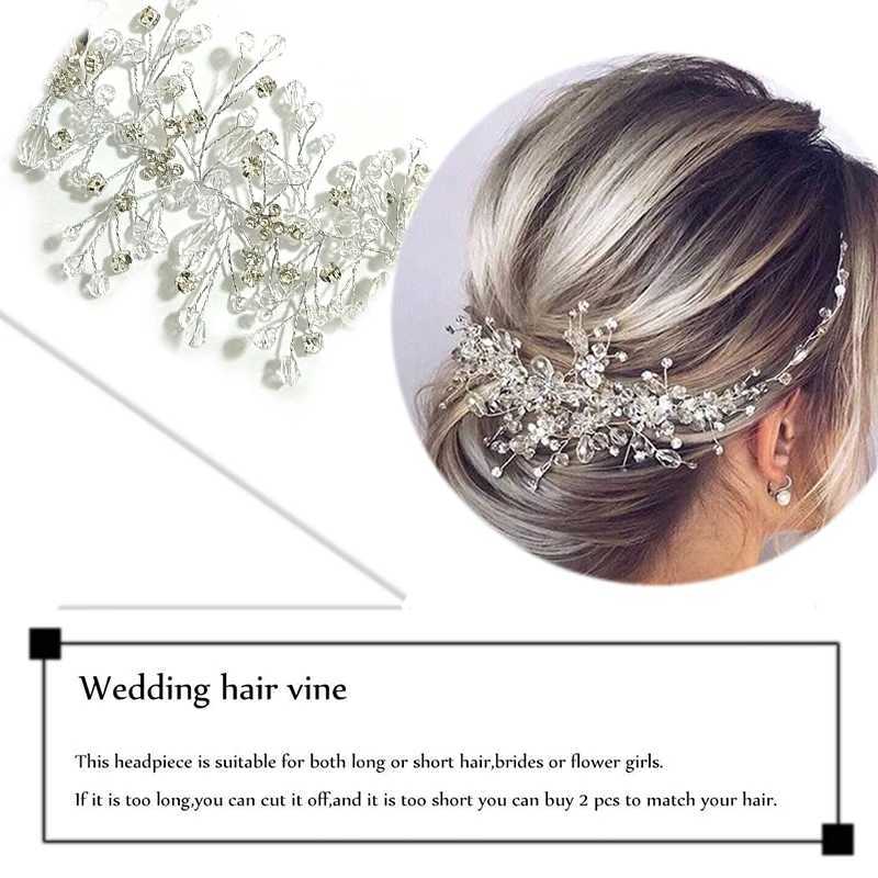 Pearl Crystal Wedding Hair Combs Hair Accessories for Bridal Flower Headpiece Headbands Women Bride Hair ornaments JewelryX240913