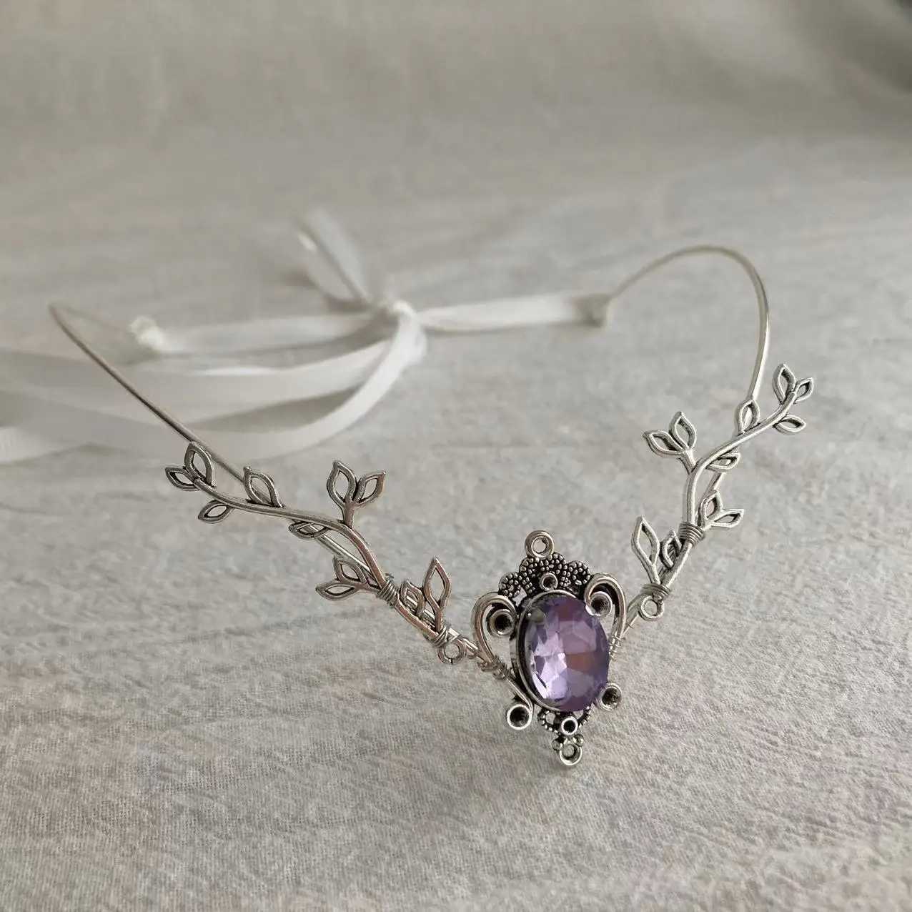 Bridal Headpiece Woodland elf tiara elven headpiece fairy crown elventiara elven crown circlet wedding crownX240913