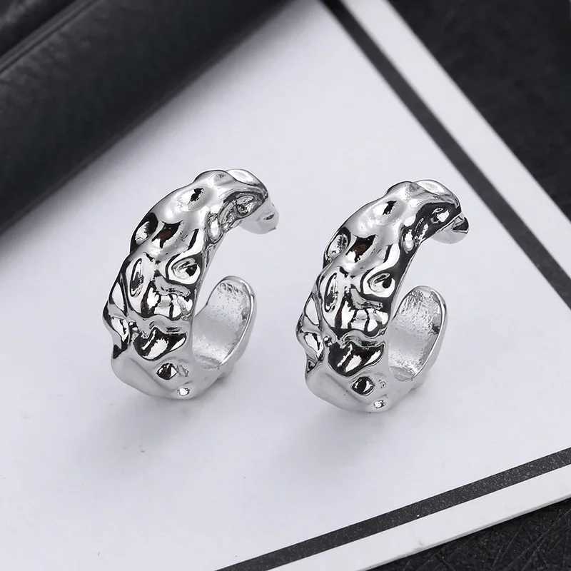 1 Pcs Irregular Texture C Shaped Clip On Earrings Ear Cuff Without Piercing Women Girls Geometric Ear Clip Party JewelryX240913