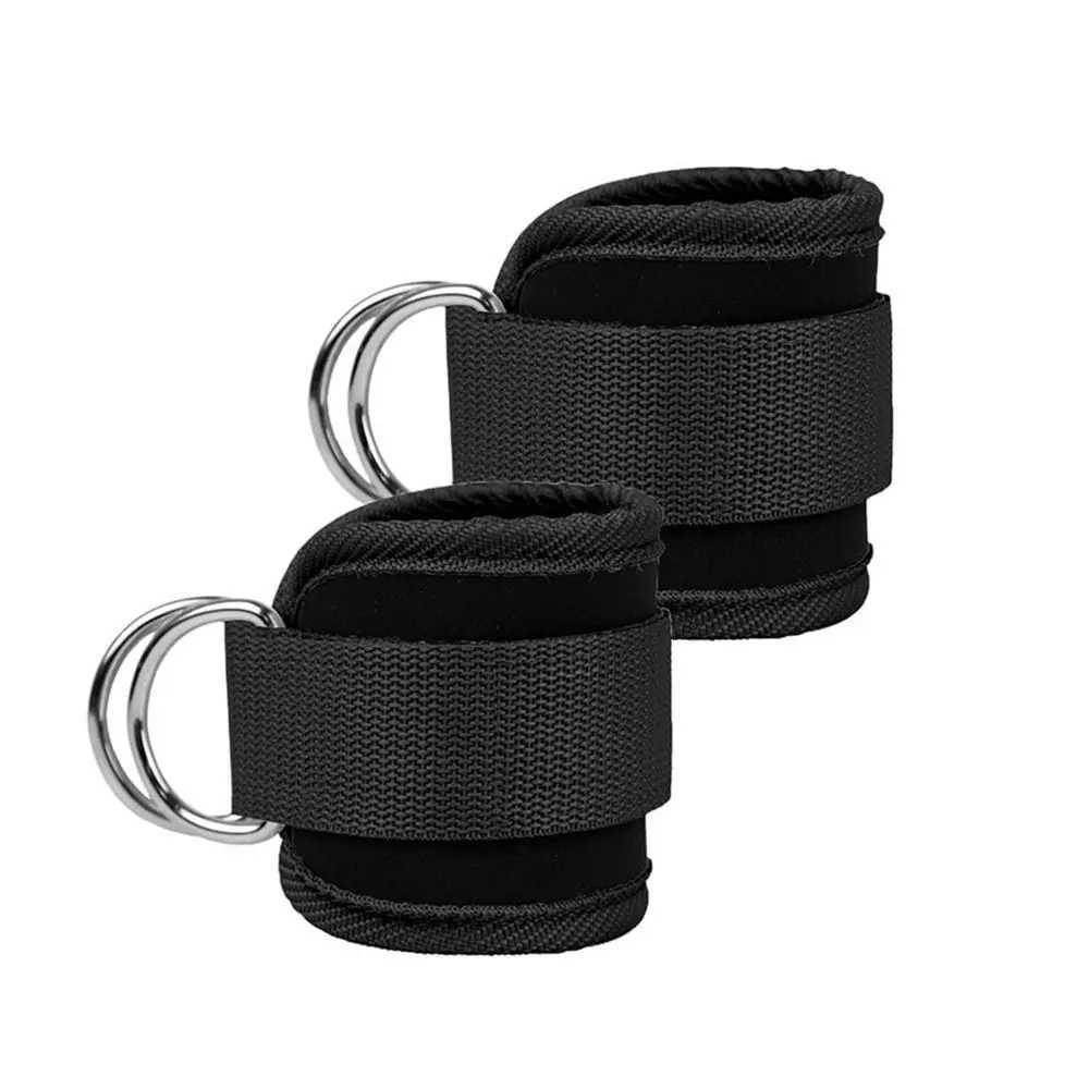 Comfortable Adjustable Padded Ankle Wrist Cuffs Fitness Ankle Straps D-Ring Support Cuffs Gym Leg Strength Workouts With Buckle Y240913