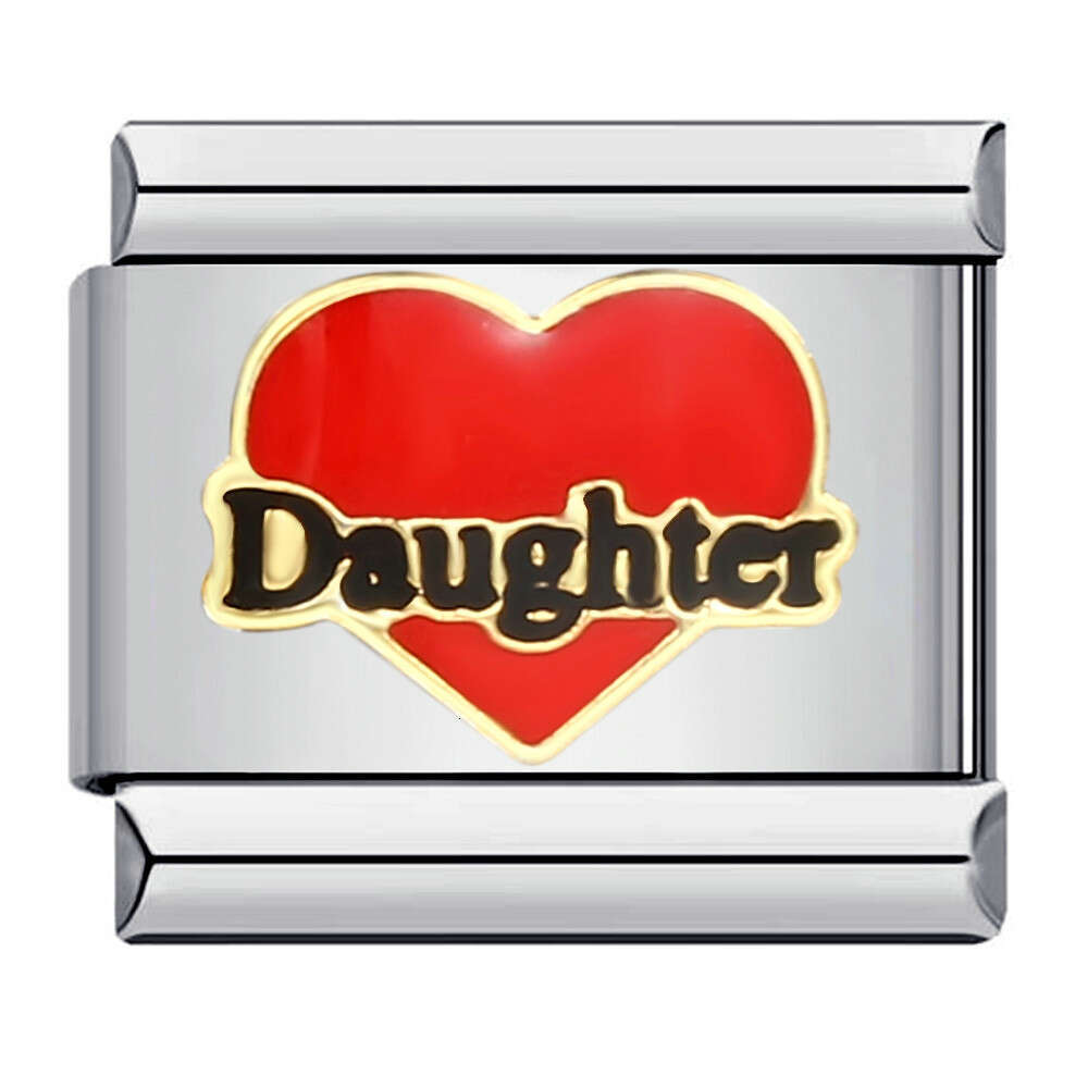 Family Elements DIY Welding enamel Italian charms Bracelet Accessories Italian Charm Links Stainless Steel Fit 9Mm Bracelet Jewelry DIY Making Gifts
