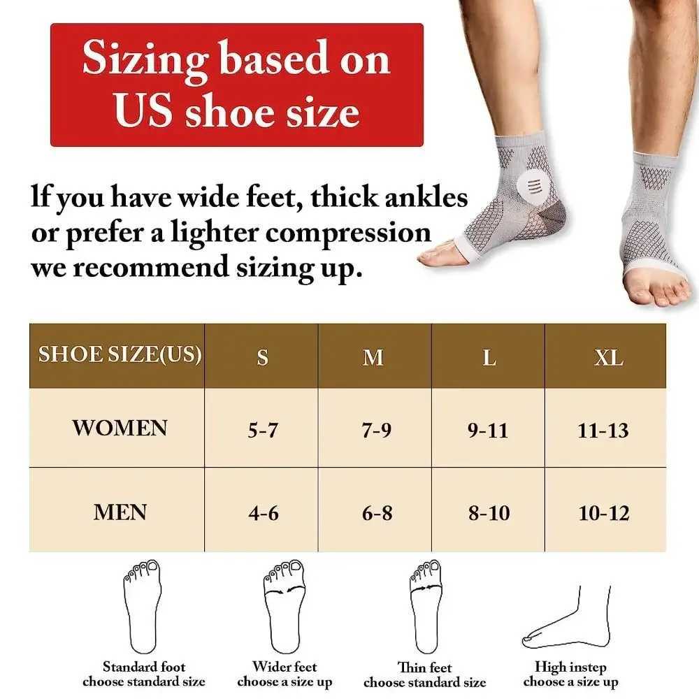 2Pcs Neuropathy Socks Soothe Relief Compression Socks 20-30 mmHg Comprex Ankle Sleeves for Arch Support Achilles Tendonitis Y240913