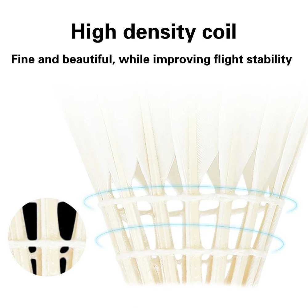 1/3/6/12pcsHigh Quality Ball Sports Tools Durable Foam Head Soft Texture Badminton Racket Badminton Goose Feather Y240912