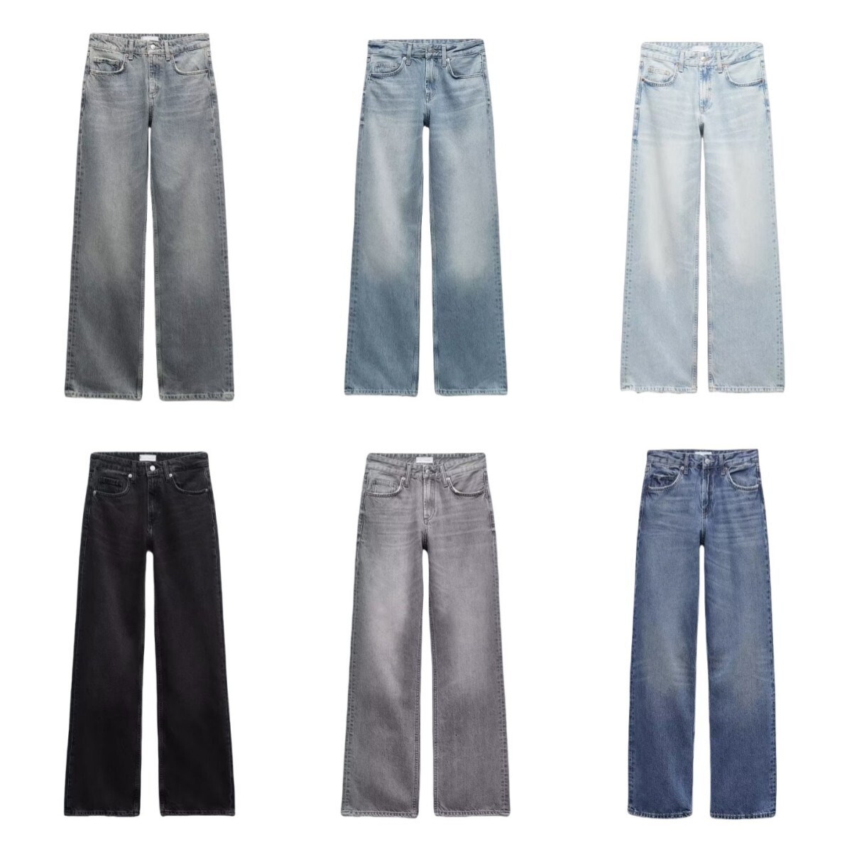 Z1975 straight height waist long jeans 2024 traf Autumn/Winter New Wash Product y2k Classic Cotton Jeans for women