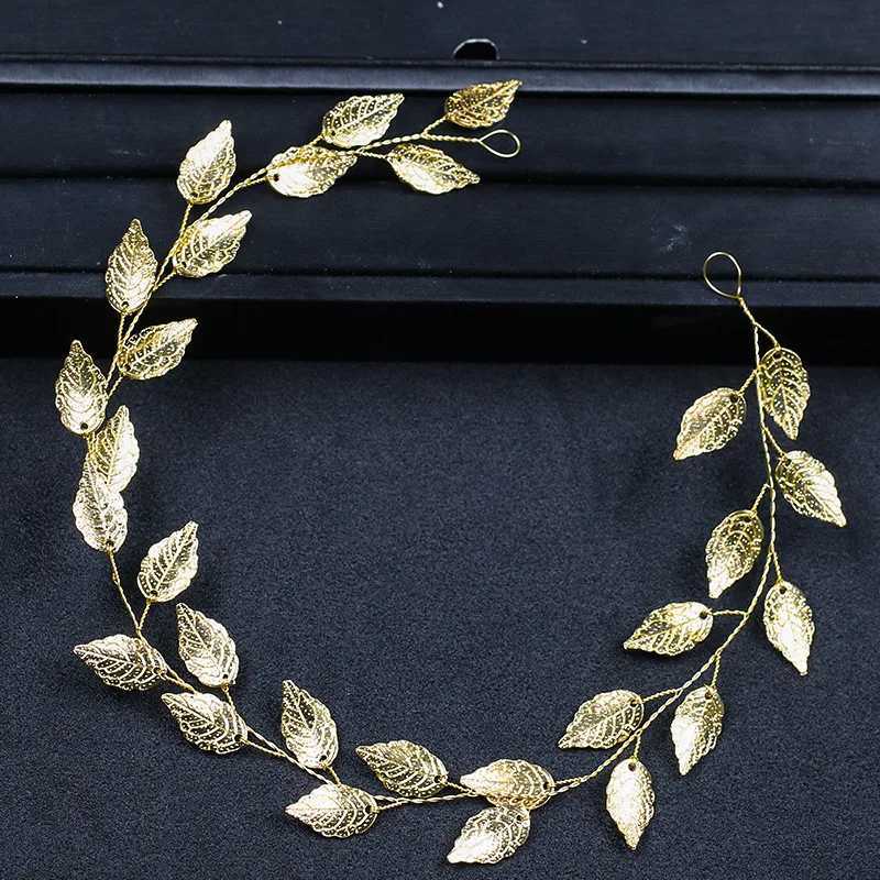 Fashion Gold Silver color Hairbands Bride Leaf Headbands Charm Tiaras Leaves Wedding Hair Accessories Women Hair JewelryX240913
