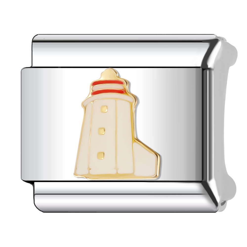 New Women's Gift Christmas Deer Snowflakes Bead Italian Charms Links Bangle Beads Fit 9mm Stainless Steel Bracelet Making DIY For Women Fashion J