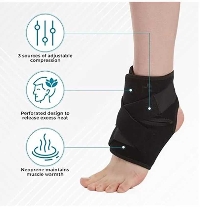 1 Pc Adjustable Compression Ankle Support Men Women Strong Ankle Brace Sports Protection Neoprene Sleeve Adjustable Wrap Y240913