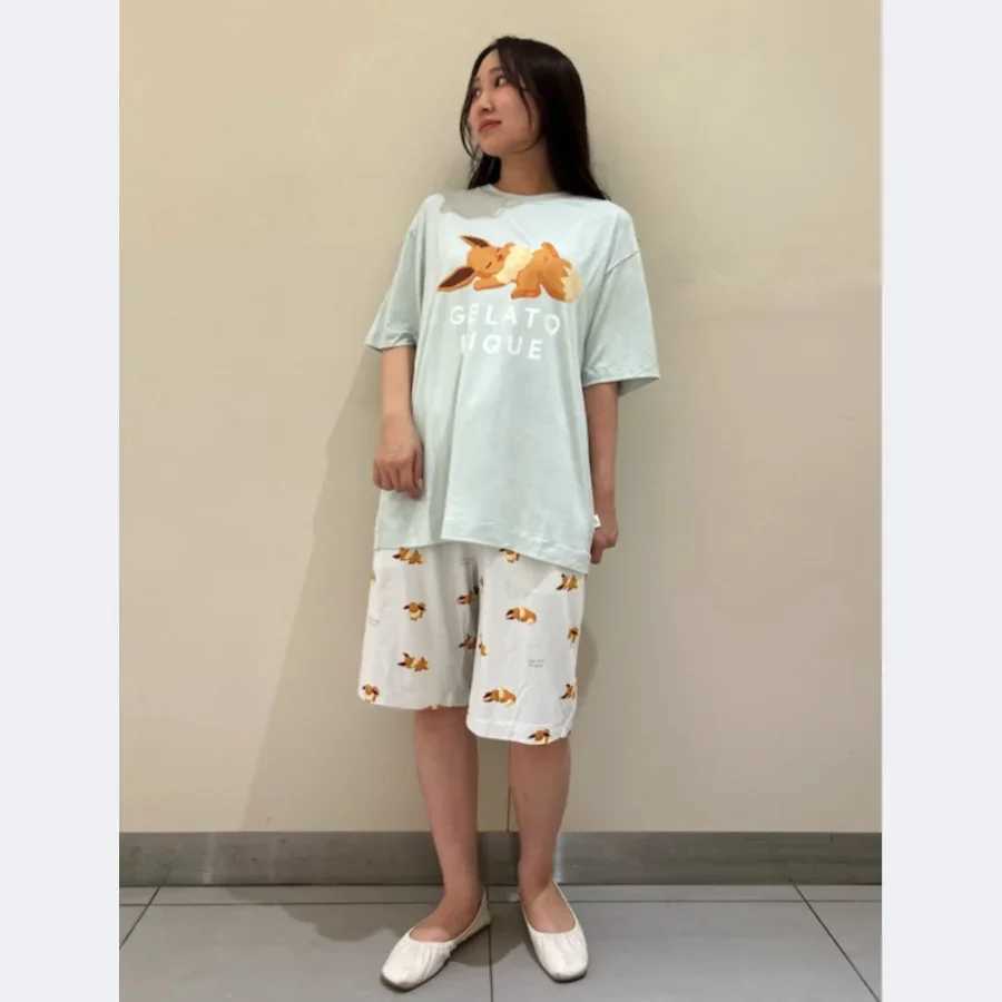 Room Wear Ladies Couple Pajamas Set Men Women Sleepwear Loungwear Modal weight 60-85kg (with Tags ) Y240913