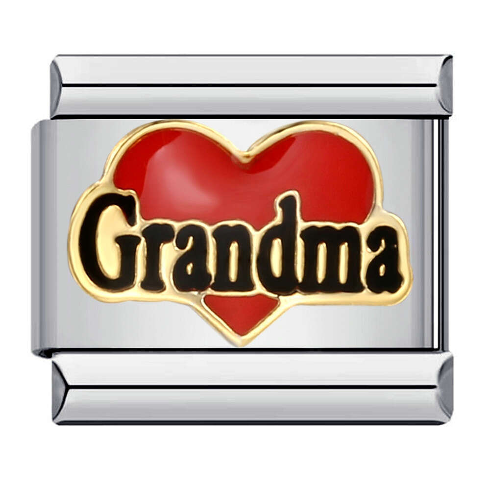 Family Elements DIY Welding enamel Italian charms Bracelet Accessories Italian Charm Links Stainless Steel Fit 9Mm Bracelet Jewelry DIY Making Gifts