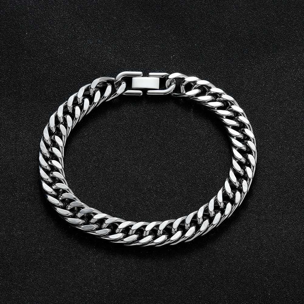 New Arrival Width 10MM 316L Stainless Steel Cuban Chain Bracelet For Men Fashion Hip Hop Party Accessories Boyfriend GiftsX240913