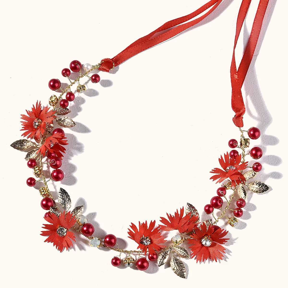 Small Daisies Bridal Headpieces with Ribbon Handmade Simple Wedding Headband Hair Accessories for Wedding Party Headdress MLX240913