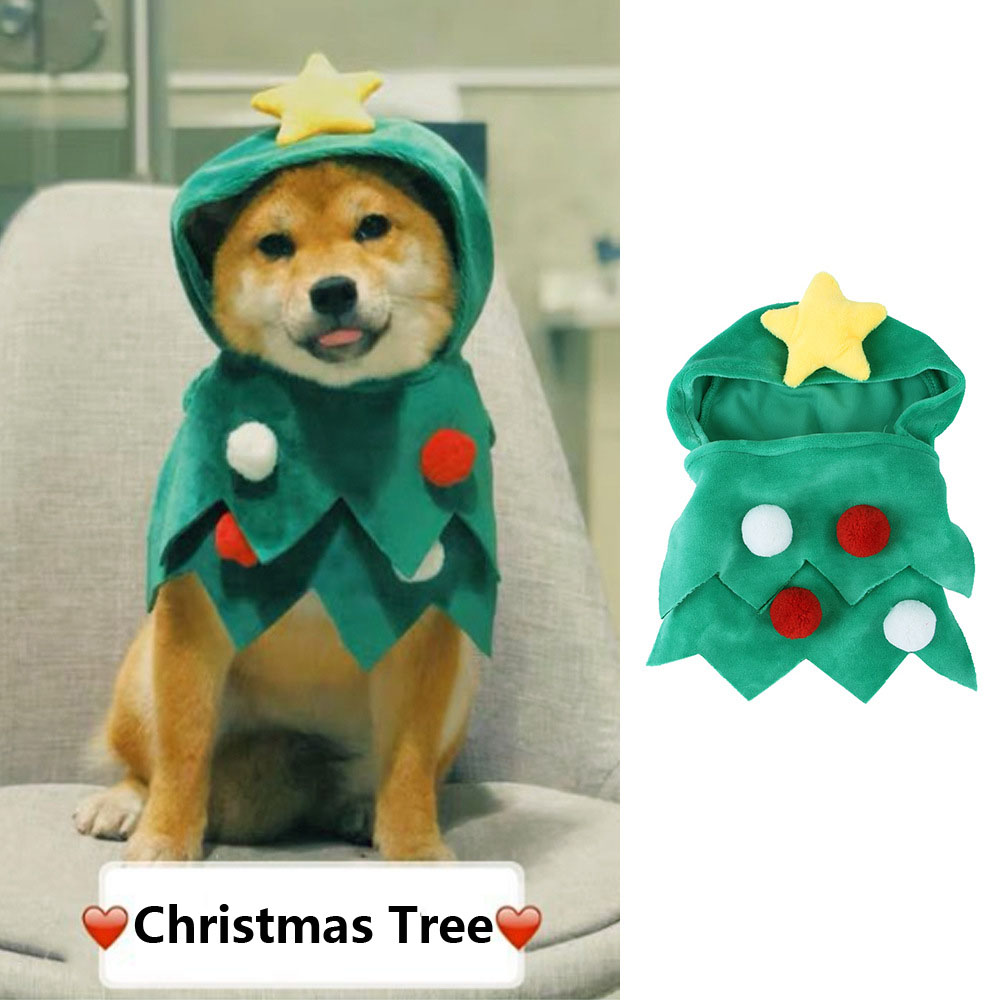 Christmas Headbands Girl Capes Stretchy Funny Hat Costumes Clothes with Bowtie Dog Outfit for Small Dogs Cats Puppy