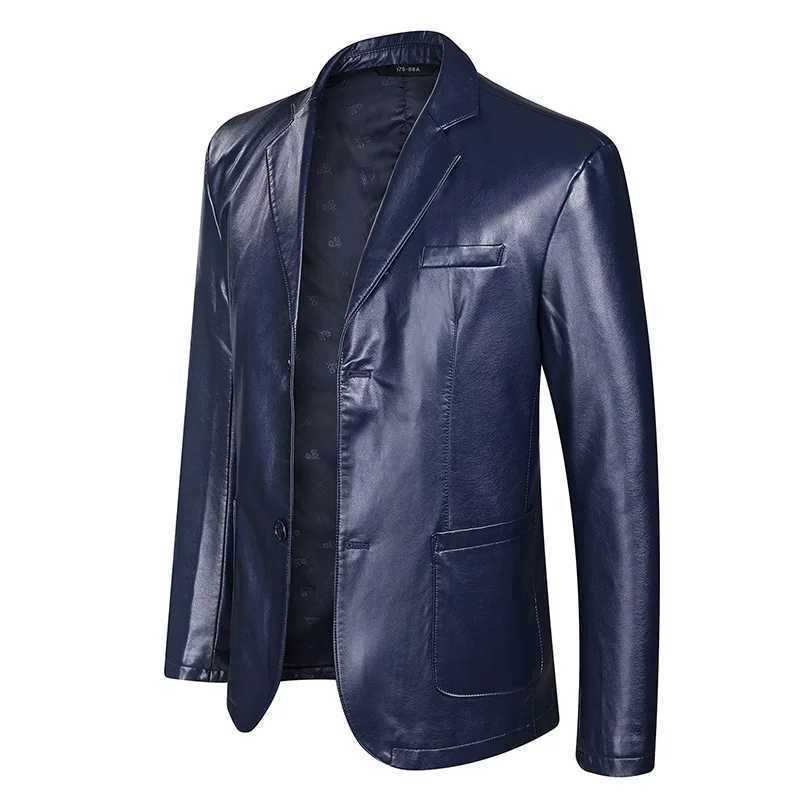 New Fashion Leather Jackets Mens Jacket Button Outwear Mens Coats 2024 Spring Autumn PU Jacket Coat Plus Size 5XL 6XL 7XLX240913