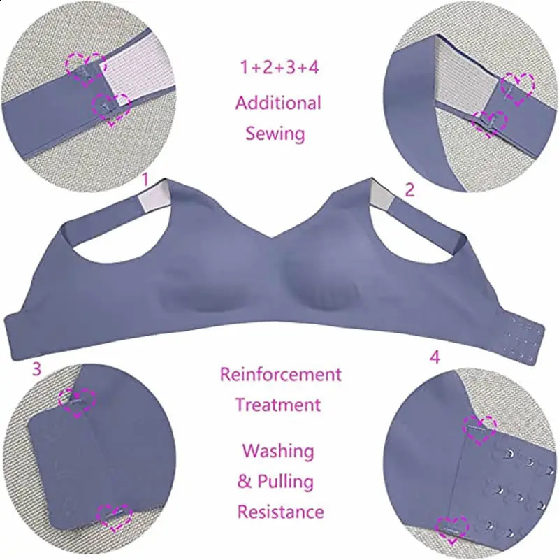 YXZ080 seamless mastectomy bra womens bread breasts with pockets 3442ABCD 240913