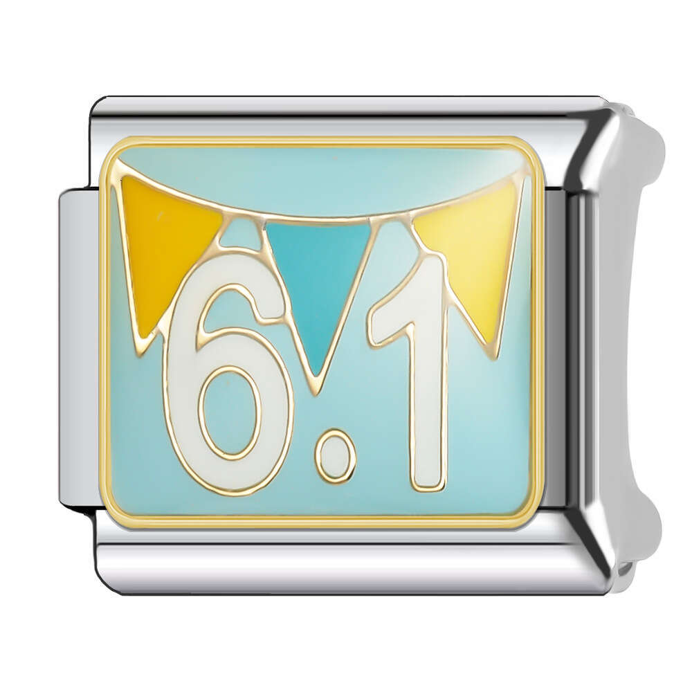 Hot Selg 9Mm Single Section Combination Italian charms bracelet With Titanium Steel Enamel Material Elastic Bracelet DIY