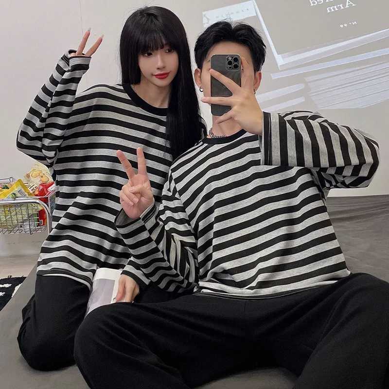 Cotton Couple Pajamas Sets for Women Men Plus Size Sleepwear Comfortable Homewear Autumn Spring Leisure Loungewear Pijamas Y240913