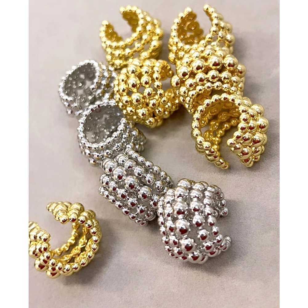 BenS C shape Ear cuffs for women big small beads clip on earring Hip Hop style No Pierced earrings Fashion jewelry wholesale E47X240913
