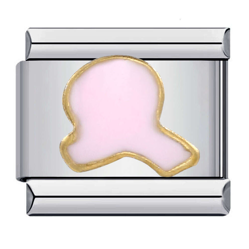 Stainless Module Titanium Steel Welding Drip Oil Pattern DIY Bracelet Italian Charm Italian Charm Bracelet Fit 9mm Bracelet Jewelry DIY Making Gifts