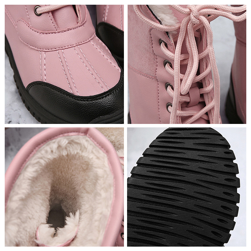 Men Boots Platform High Quality Keep Warm Winter Outdoor Snow Boots Waterproof Comfortable Plush Luxury Winter Shoes Woman