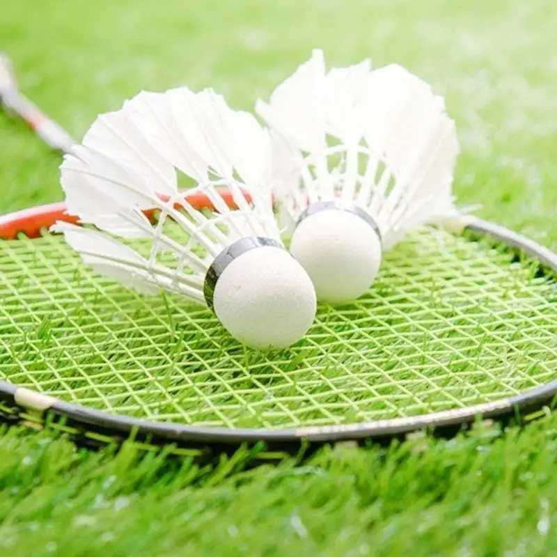 Badminton Ball 12PCS Badminton Trainer Ball Feather Shuttlecock Stable Badminton Balls for Hitting Practice and Speed Training Y240912