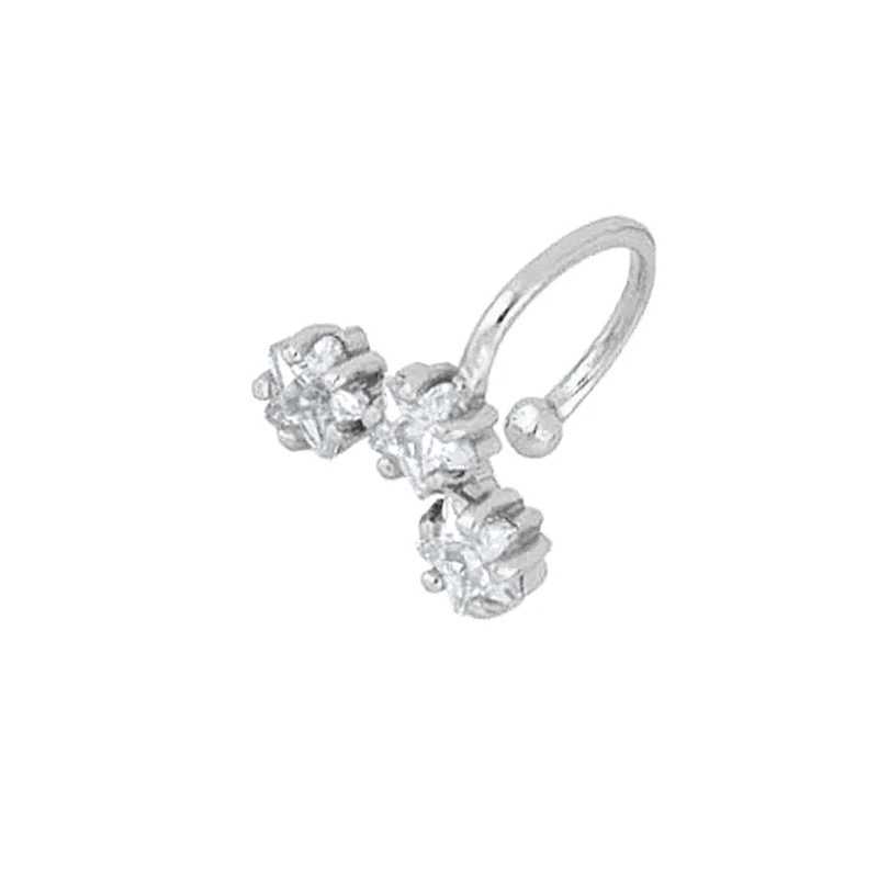 1PC 24k Gold Plated Stars flowers Clip Earring for Women Simple Crystal Ear Cuff Earrings Couples Appointment jewelry GiftX240913