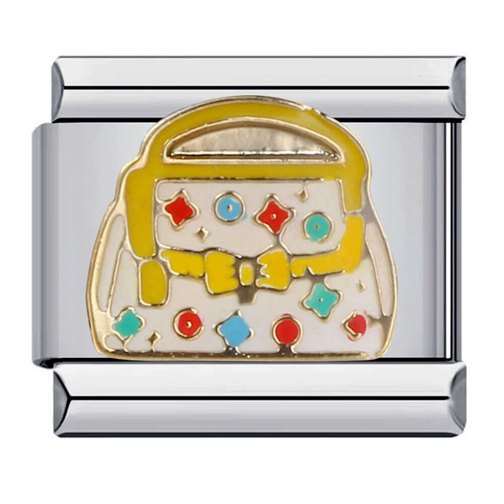 Goddess Series Gold Plated Enamel DIY Bead Personalized Welding Pattern Bracelet Italian Charm Links Fit 9Mm Bracelet Jewelry DIY Making Gifts