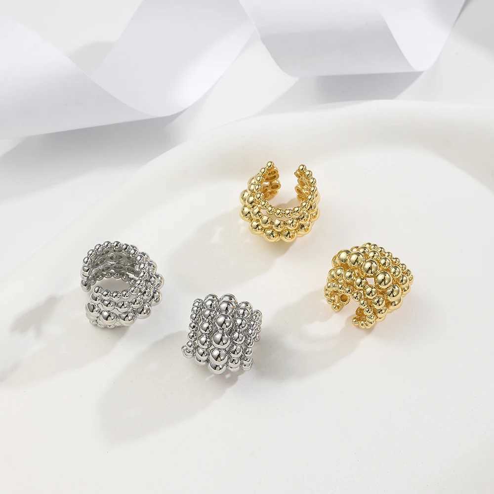 BenS C shape Ear cuffs for women big small beads clip on earring Hip Hop style No Pierced earrings Fashion jewelry wholesale E47X240913