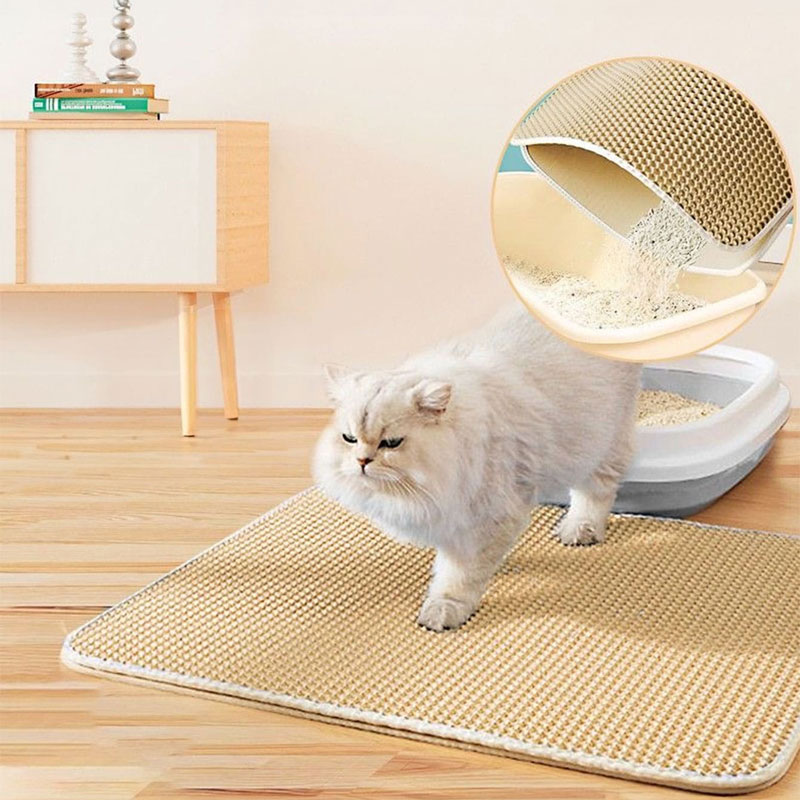 2025 new Waterproof Double Layer Cat Trapping Pet Litter Box Mat Clean Pad Products For Cats Accessories