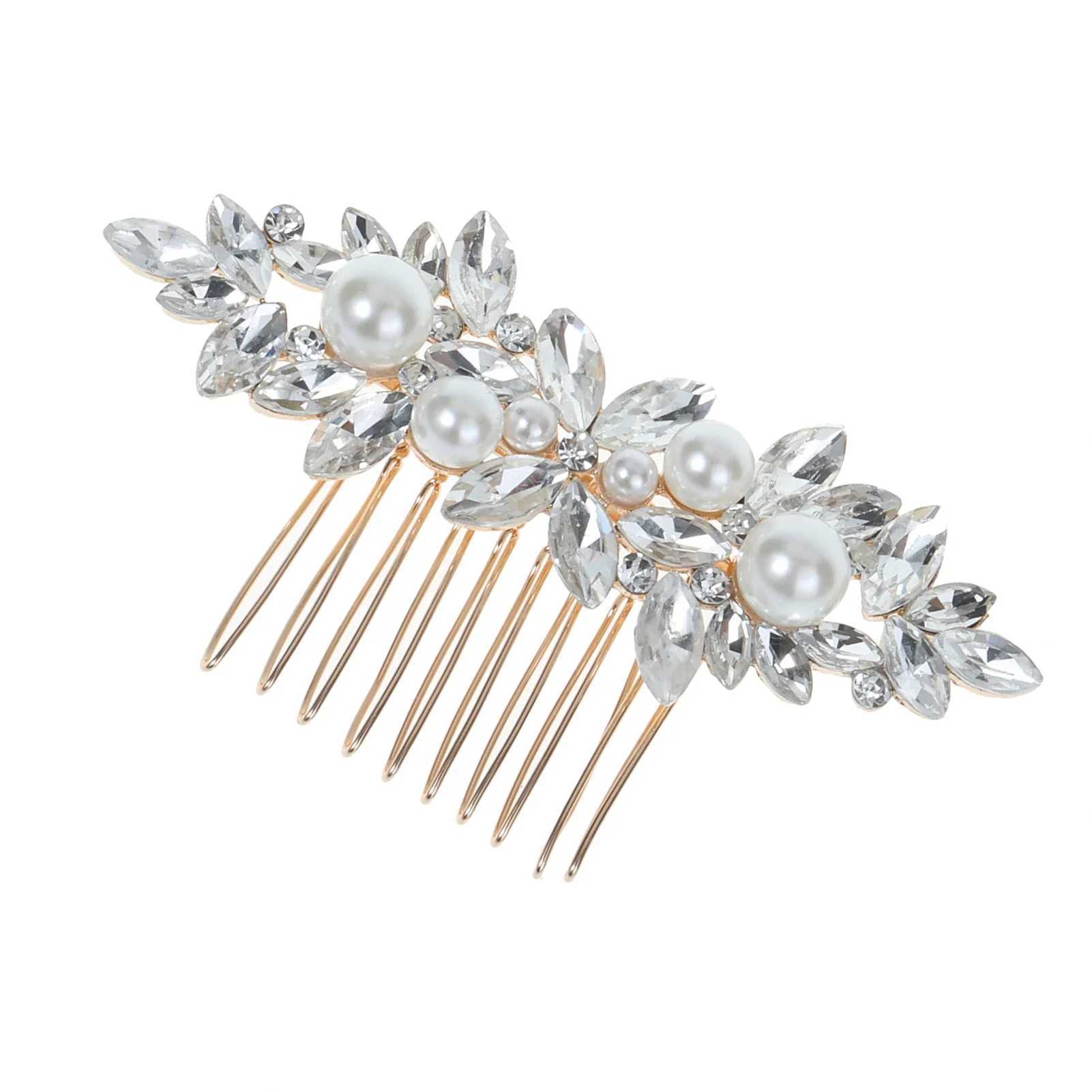 Bridesmaids Hair Comb Silver Gold White Pearls Comb Barrette with Pearls for Women Princess Wedding Party Favors AccessoriesX240913