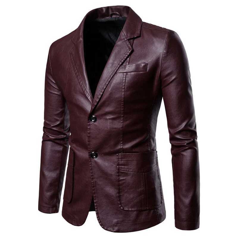 Autumn Mens PU Leather Jackets Fashion Men Retro Lapel Biker Coats Mens Casual Buiness Leather Trench Jackets Clothing 6XLX240913