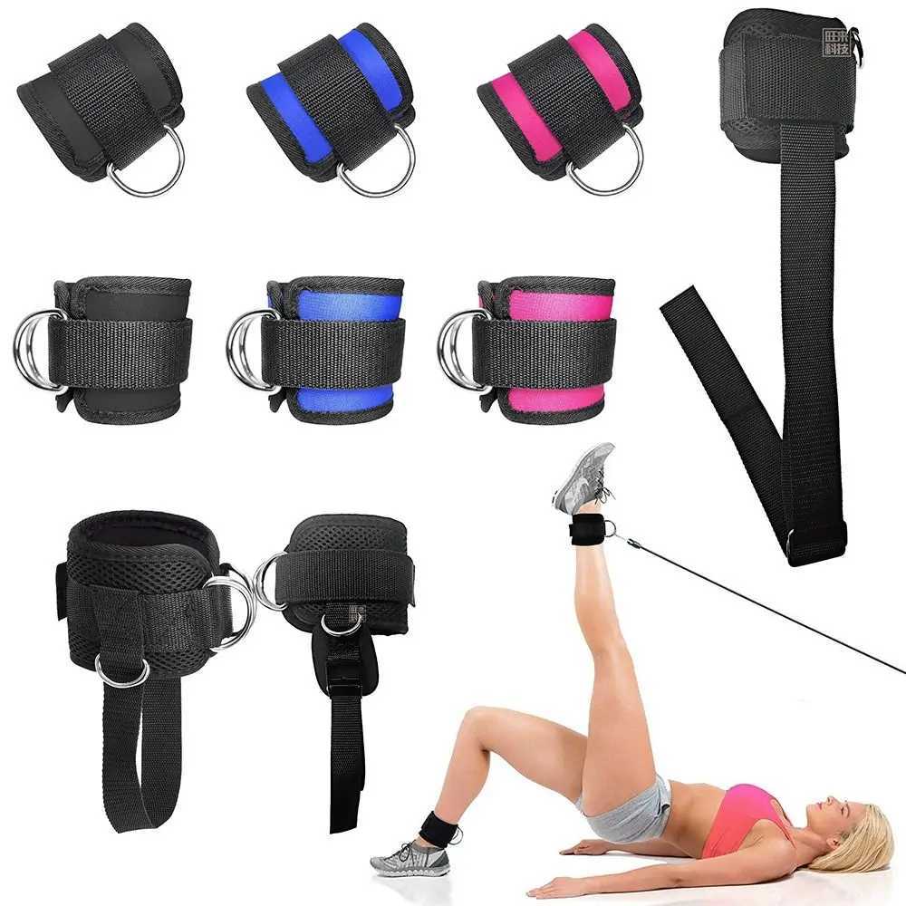 Fitness Ankle Straps Adjustable D-Ring Foot Support Cuffs Gym Leg Strength Workouts Pulley with Buckle Sports Feet Guard Y240914