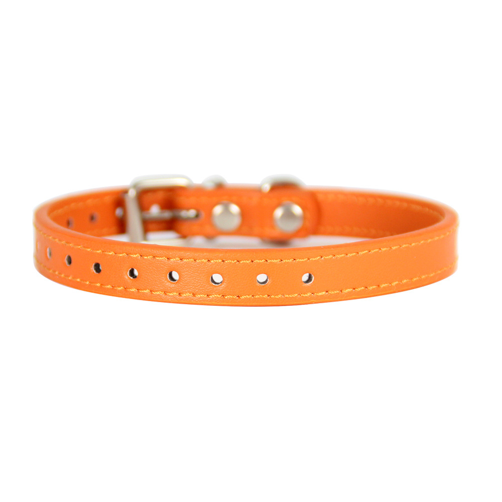 Elegant PU Leather Collar for Pets Unisex Design for Small and Medium Dogs & Cats