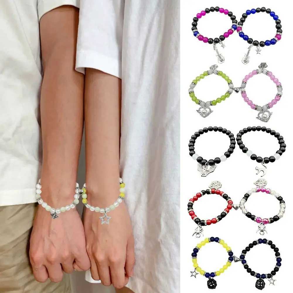 2-piece/set fashion couple bead bracelet TV girl matching bracelet who truly cares about album inspiration bracelet friend jewelry gift W240913