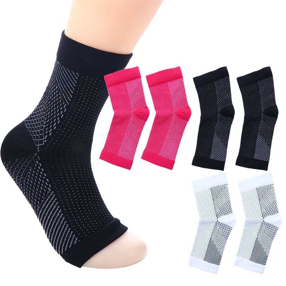 Sport Ankle Support Brace Elastic Compression High Protect Guard Band Safety Running Basketball Fitness Foot Heel Wrap Bandage Y240913