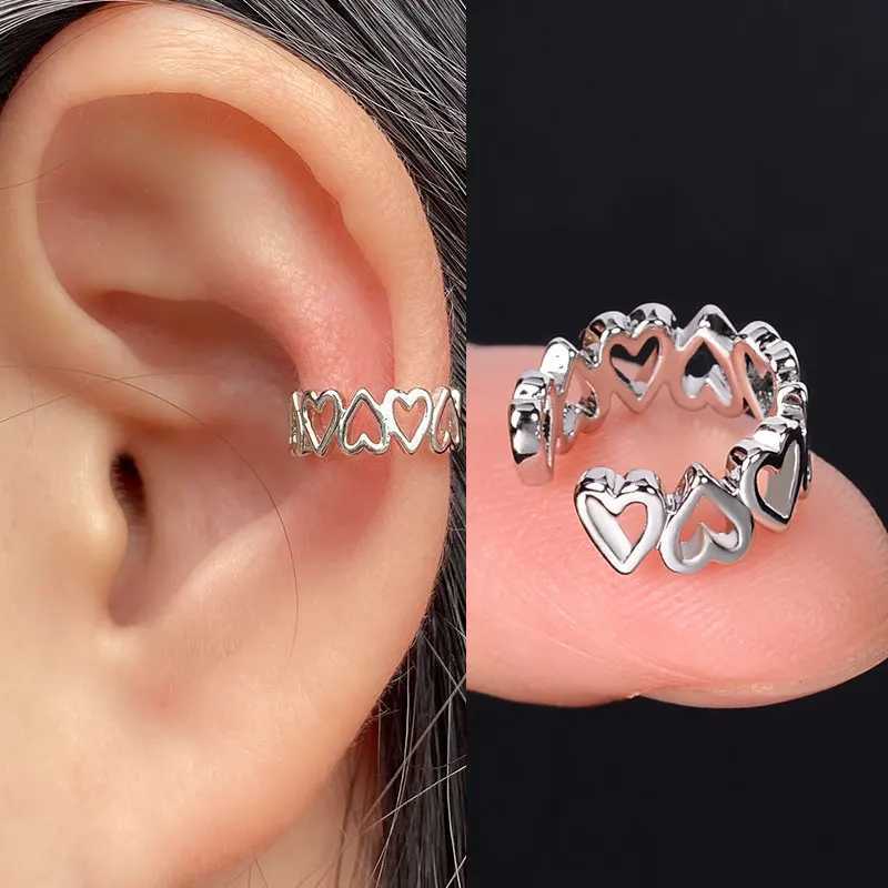 Stackable Earrings Without Ear Hole Star Wrap Clip On Earrings Earcuff for Women Ear Screen Climb Cuffs Fake Piercing One pairX240913