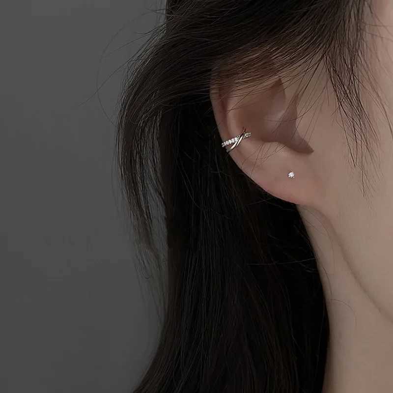 Popular Style Ear Cuff Earring For Women 1 pc Charming Shiny Crystal Without Piercing Ear Clip Earrings Jewelry GiftX240913