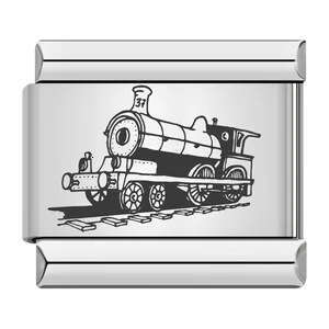 New Transportation Series Laser Carving Italian Module Stainless Steel DIY Fashion Bracelet Fit 9mm Bracelet Jewelry DIY Making Gifts