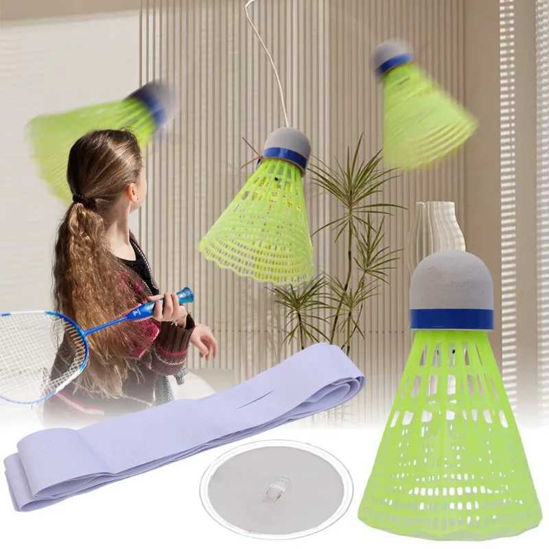 Portable Solo Badminton Trainer Set 3 Elastic Balls for Self Badminton Practice Training Accessories for Adults Kids Beginners Y240912